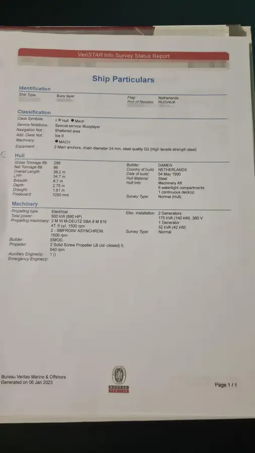 Bevoorradingsschip te koop