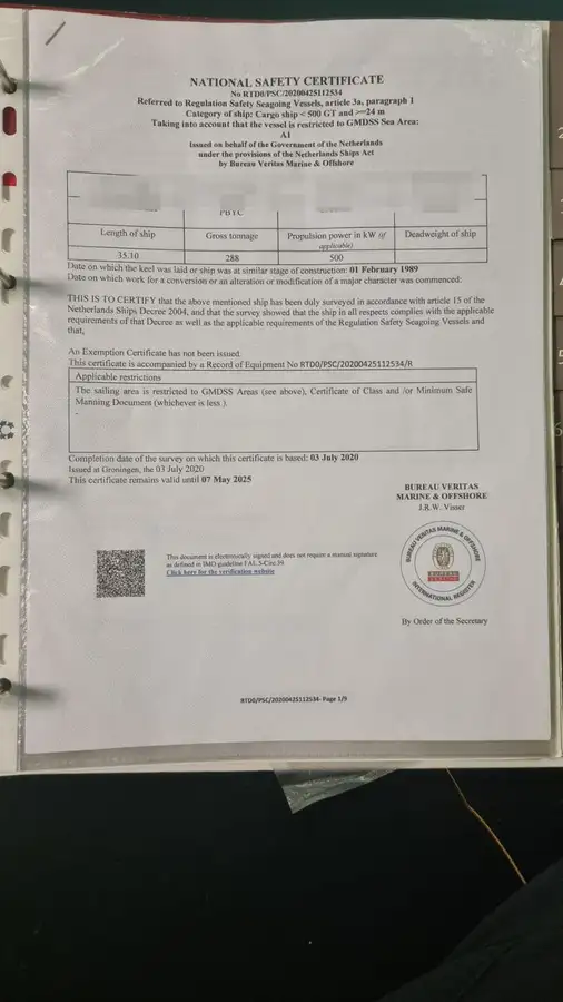 Bevoorradingsschip te koop